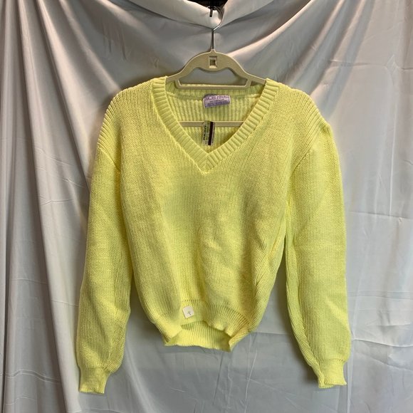 NWT Vintage Nob Hill Knits Buttery Yellow Sweater Size Large - Picture 2 of 8